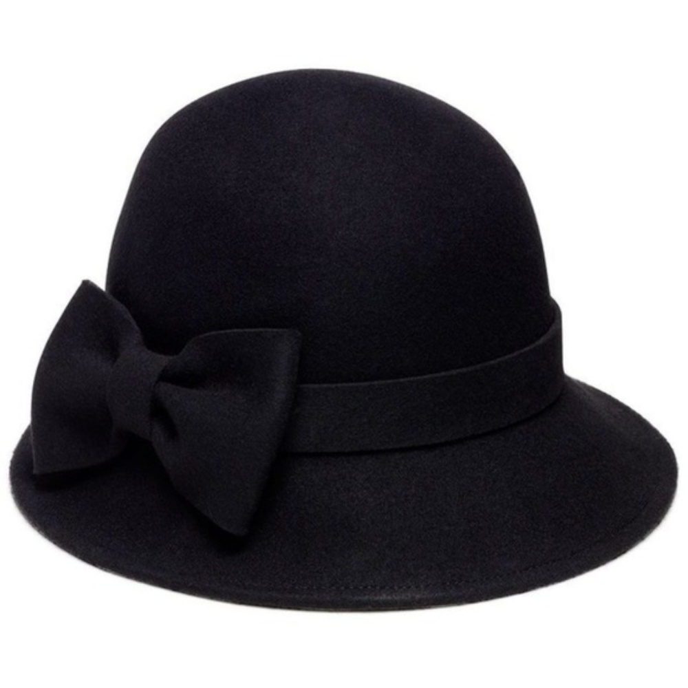 Kate Spade cloche hat with bow, very CHIC